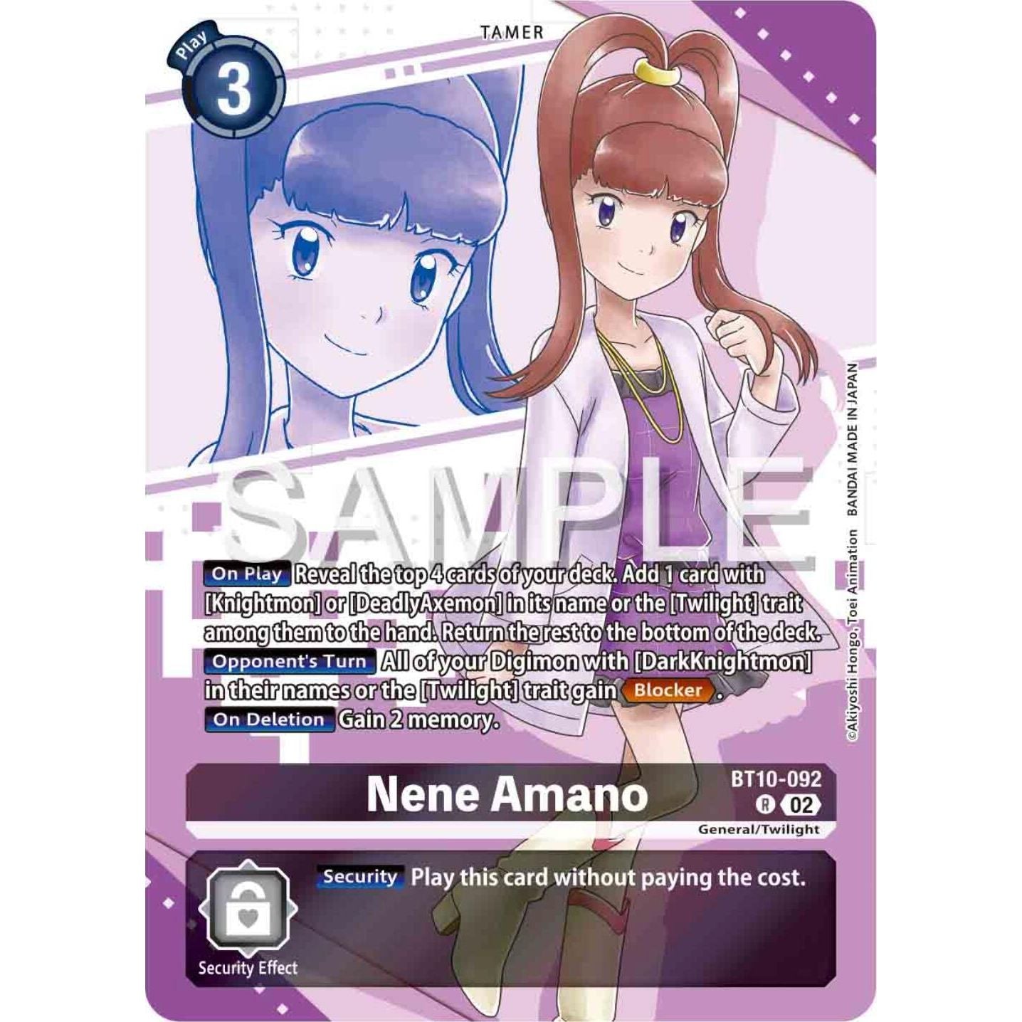 Image for Nene Amano (Premium Heroines Set) (BT10-092 R) (BT10) - Digimon Card Game