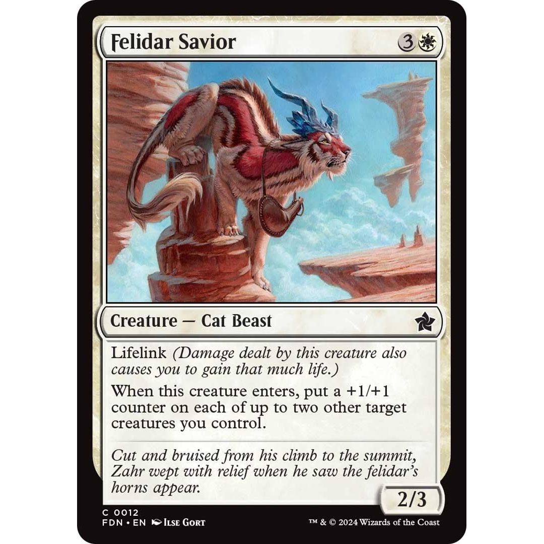 Image for Felidar Savior (12) (FDN) - Magic: The Gathering