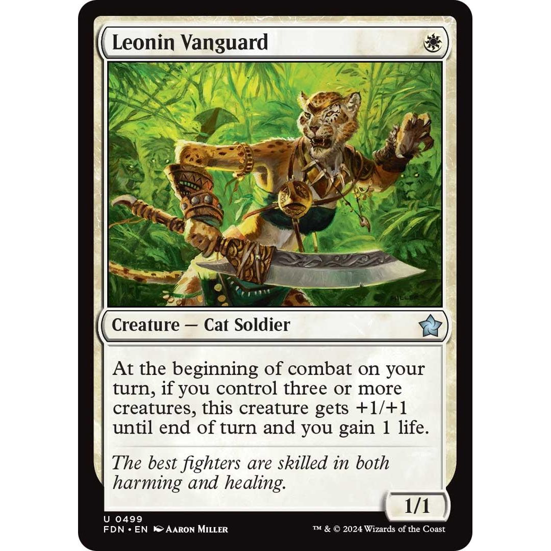 Image for Leonin Vanguard (499) (FDN) - Magic: The Gathering