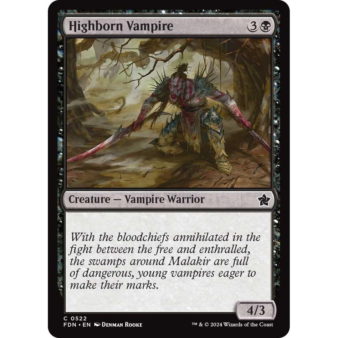 Image for Highborn Vampire (522) (FDN) - Magic: The Gathering