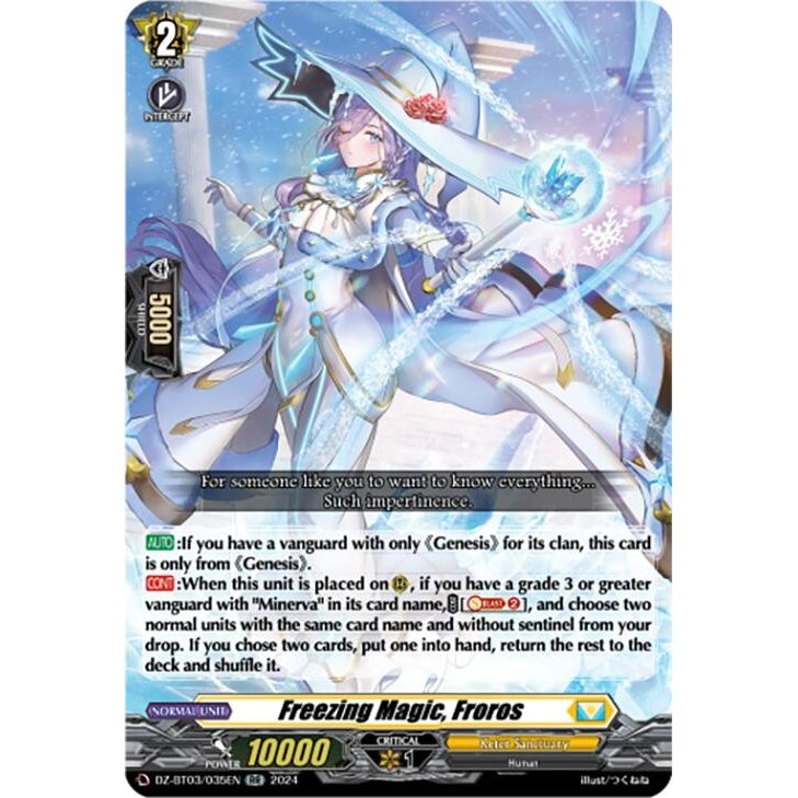 Image for Freezing Magic, Froros (DZ-BT03/035EN) (DZ-BT03) - Cardfight Vanguard
