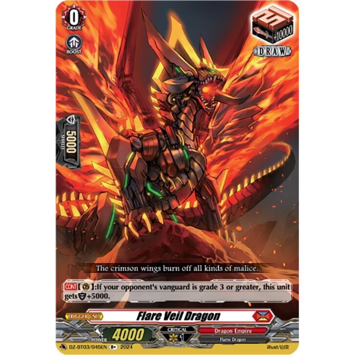 Image for Flare Veil Dragon (R+) (DZ-BT03/045EN) (DZ-BT03) - Cardfight Vanguard