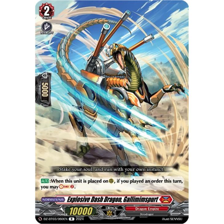 Image for Explosive Dash Dragon, Gallimimspurt (DZ-BT03/060EN) (DZ-BT03) - Cardfight Vanguard