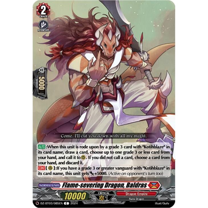 Image for Flame-severing Dragon, Baldras (DZ-BT03/085EN) (DZ-BT03) - Cardfight Vanguard