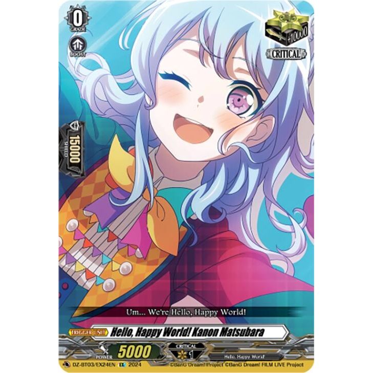 Image for Hello, Happy World! Kanon Matsubara (EX) (DZ-BT03/EX24EN) (DZ-BT03) - Cardfight Vanguard