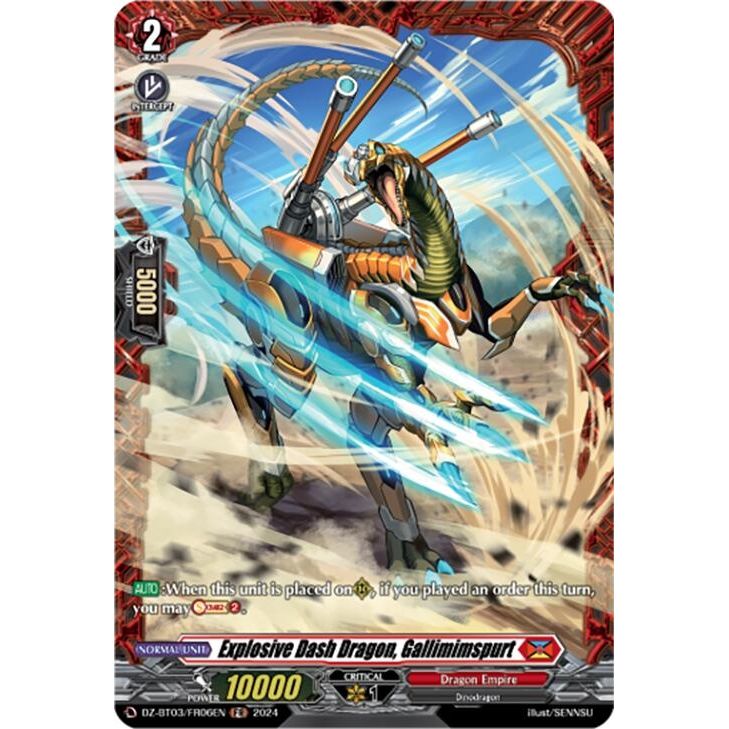 Image for Explosive Dash Dragon, Gallimimspurt (FR) (DZ-BT03/FR06EN) (DZ-BT03) - Cardfight Vanguard