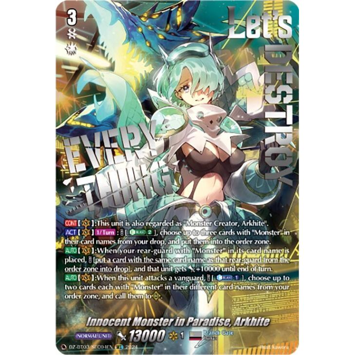 Image for Innocent Monster in Paradise, Arkhite (SEC) (DZ-BT03/SEC04EN) (DZ-BT03) - Cardfight Vanguard
