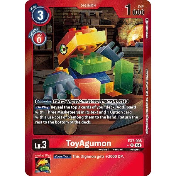 Image for ToyAgumon - EX7-008 (Foil) (EX7-008 U) (EX07) - Digimon Card Game