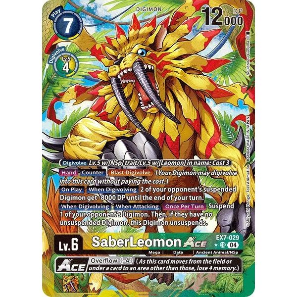 Image for SaberLeomon ACE (Alternate Art) (EX7-029 SR) (EX07) - Digimon Card Game