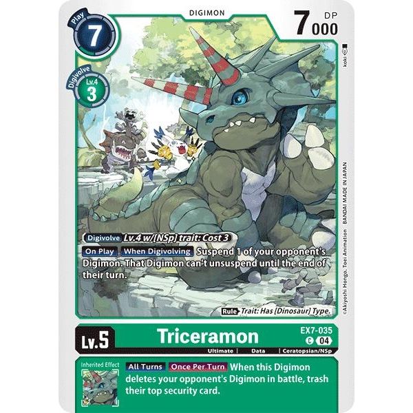 Image for Triceramon (EX7-035 C) (EX07) - Digimon Card Game
