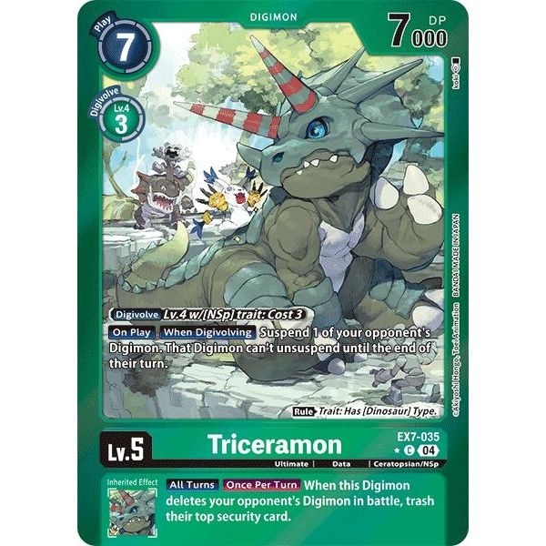 Image for Triceramon (Foil) (EX7-035 C) (EX07) - Digimon Card Game