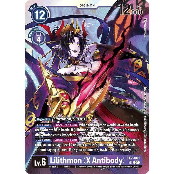 Image for Lilithmon (X Antibody) (EX7-061 SR) (EX07) - Digimon Card Game