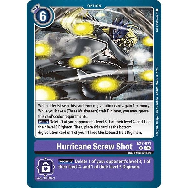 Image for Hurricane Screw Shot (EX7-071 U) (EX07) - Digimon Card Game