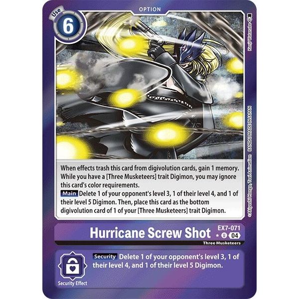 Image for Hurricane Screw Shot (Foil) (EX7-071 U) (EX07) - Digimon Card Game