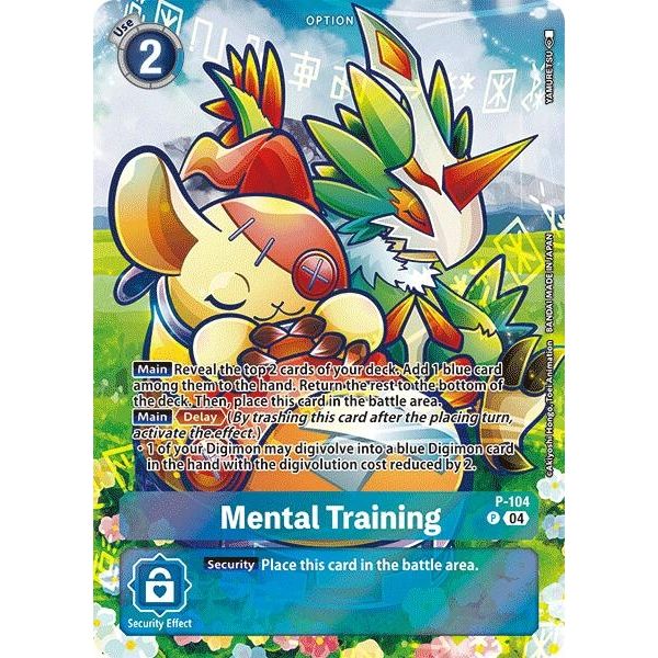 Image for Mental Training (Starter Deck 18 Exclusive) (P-104 P) (D-PR) - Digimon Card Game