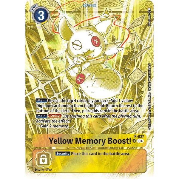 Image for Yellow Memory Boost! (Starter Deck 19 Exclusive) (P-037 SR) (D-PR) - Digimon Card Game