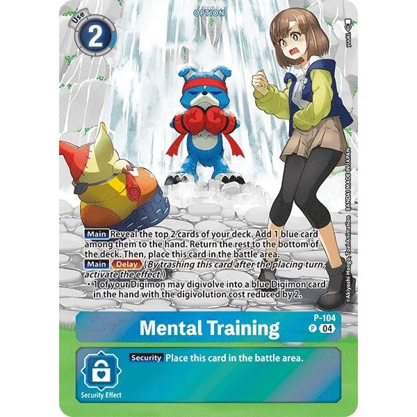 Image for Mental Training (Starter Deck 19 Exclusive) (P-104 P) (D-PR) - Digimon Card Game
