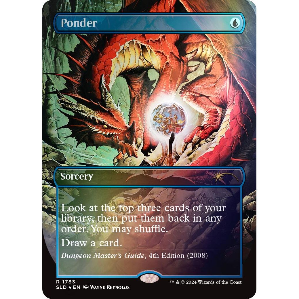 Image for Ponder (1783) (Rainbow Foil) (1783) (SLD) - Magic: The Gathering