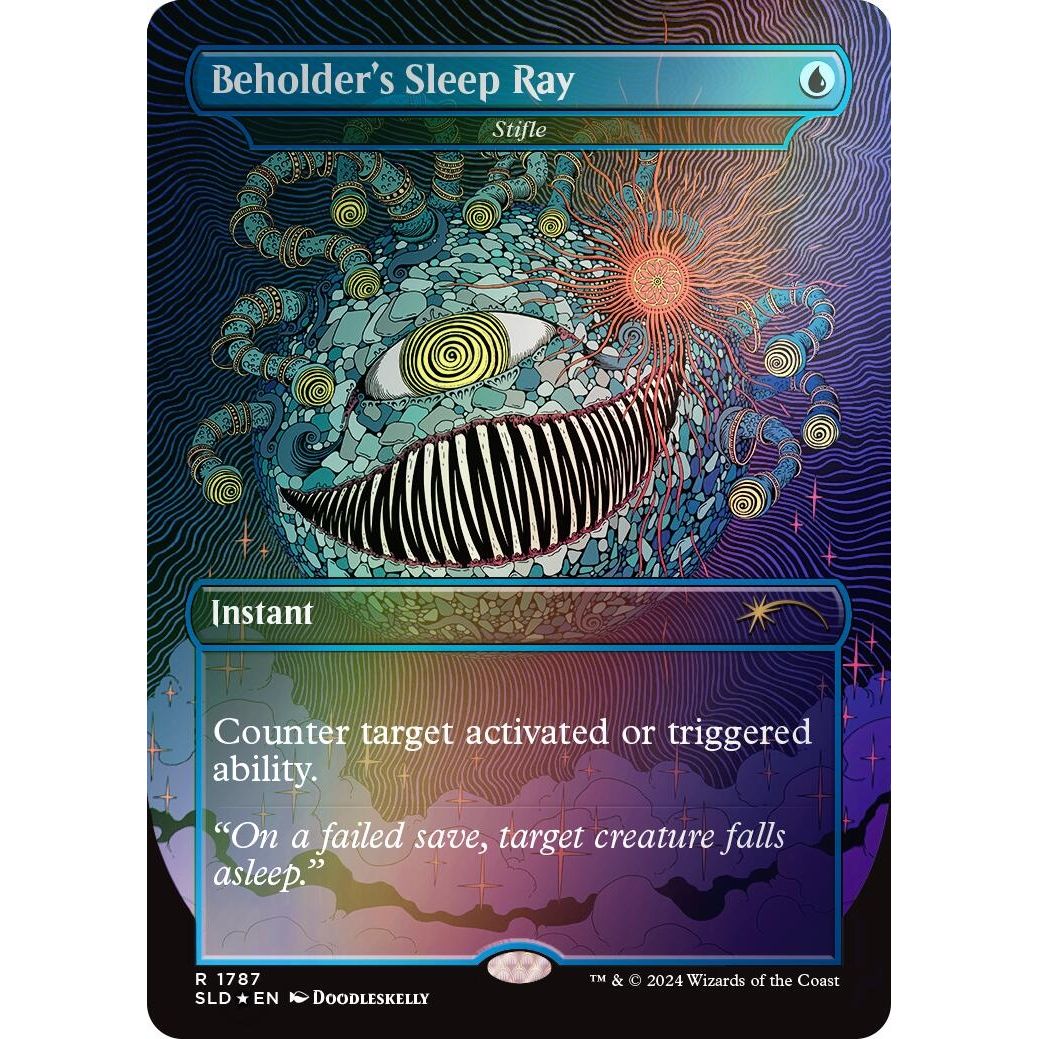 Image for Beholder's Sleep Ray - Stifle (Rainbow Foil) (1787) (SLD) - Magic: The Gathering