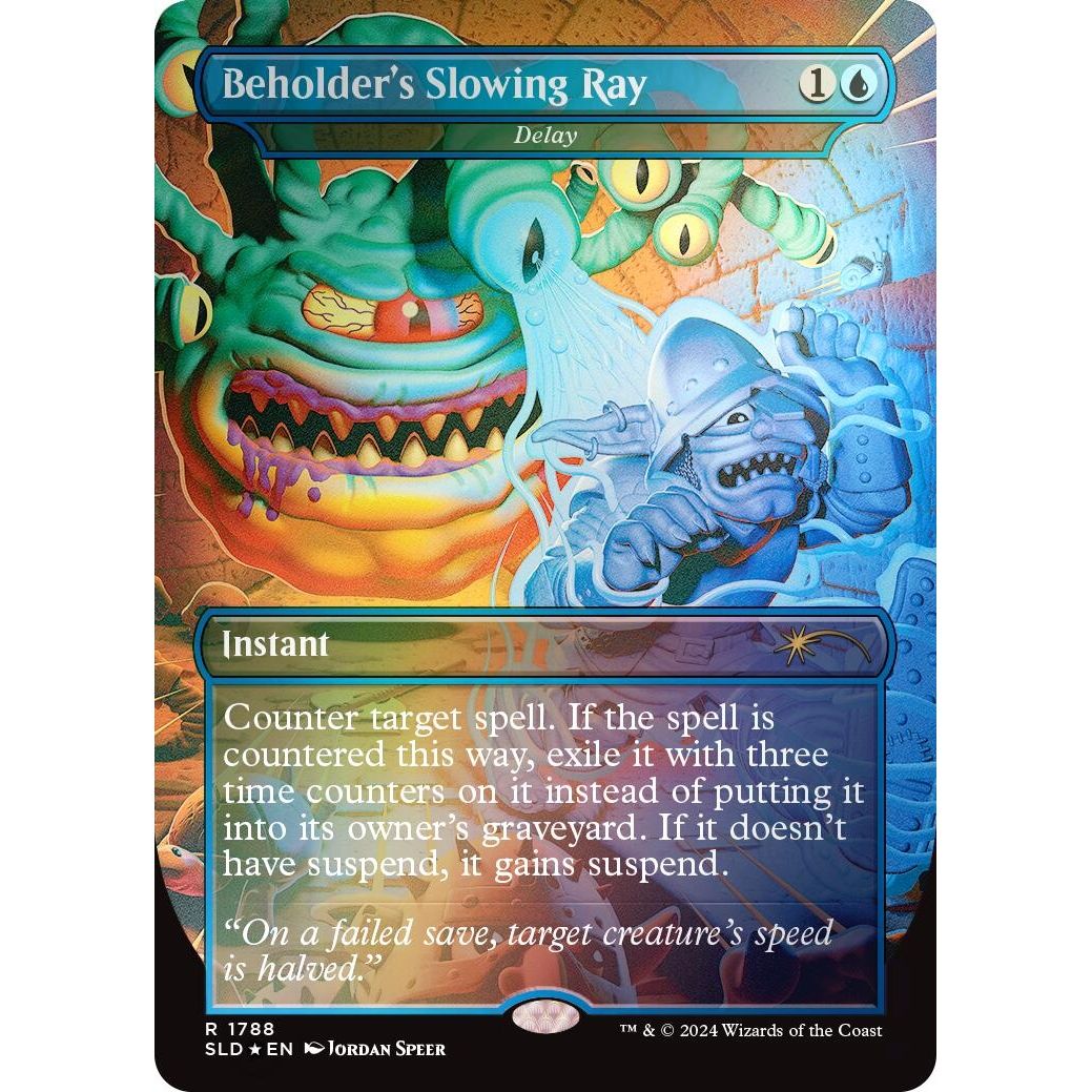 Image for Beholder's Slowing Ray - Delay (Rainbow Foil) (1788) (SLD) - Magic: The Gathering