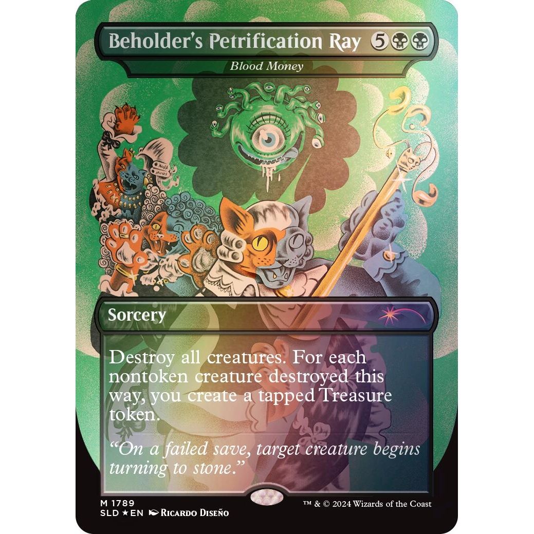 Image for Beholder's Petrification Ray - Blood Money (Rainbow Foil) (1789) (SLD) - Magic: The Gathering