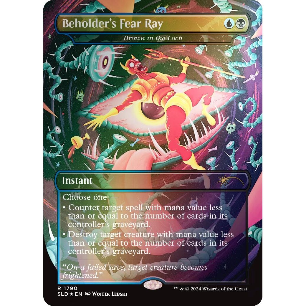 Image for Beholder's Fear Ray - Drown in the Loch (Rainbow Foil) (1790) (SLD) - Magic: The Gathering