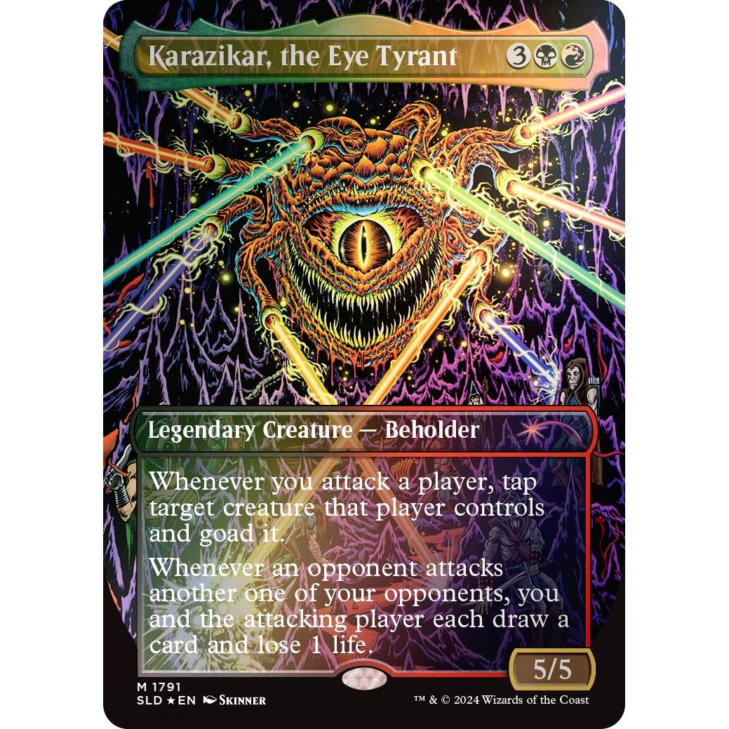 Image for Karazikar, the Eye Tyrant (Rainbow Foil) (1791) (SLD) - Magic: The Gathering