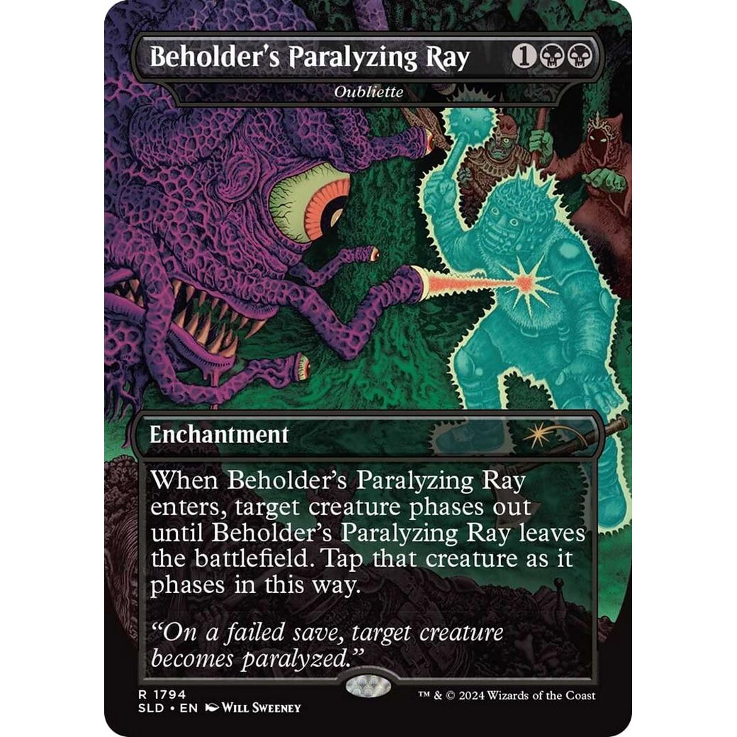 Image for Beholder's Paralyzing Ray - Oubliette (1794) (SLD) - Magic: The Gathering