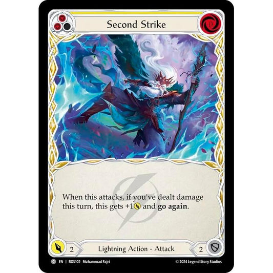 Image for Second Strike (Yellow) (ROS102) (ROS) - Flesh and Blood TCG