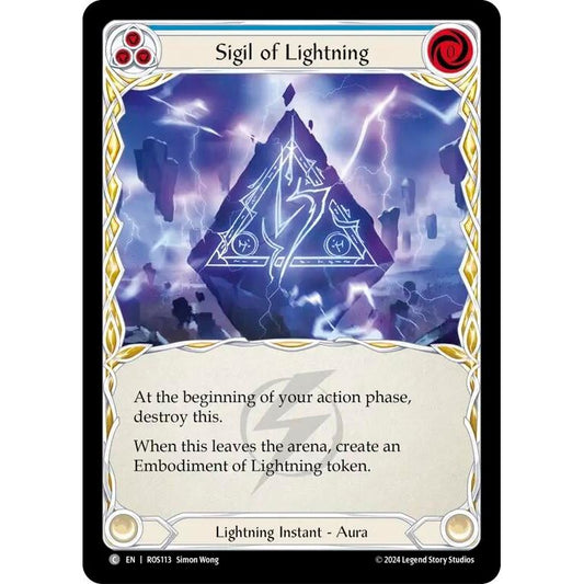 Image for Sigil of Lightning (ROS113) (ROS) - Flesh and Blood TCG