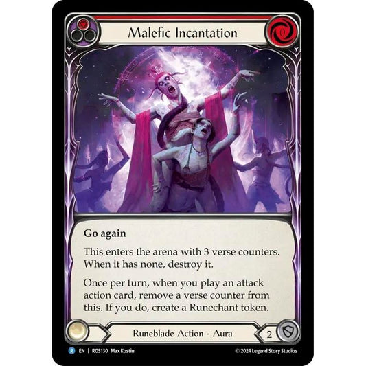 Image for Malefic Incantation (Red) (ROS130) (ROS) - Flesh and Blood TCG