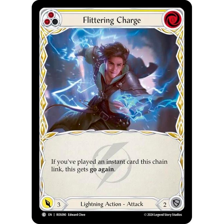 Image for Flittering Charge (Yellow) (ROS090) (ROS) - Flesh and Blood TCG