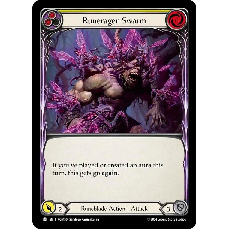 Image for Runerager Swarm (Yellow) (ROS150) (ROS) - Flesh and Blood TCG