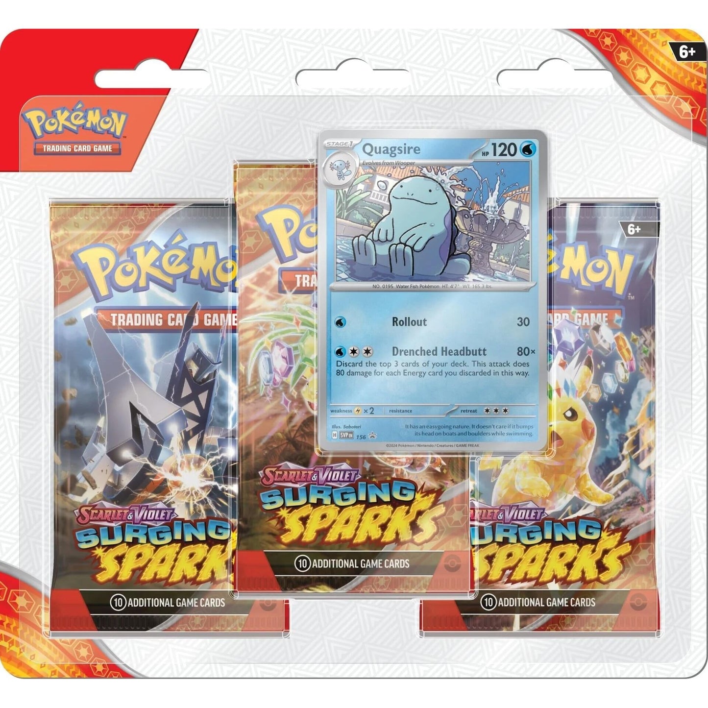 Image for Surging Sparks 3 Pack Blisters [Quagsire] - Pokemon