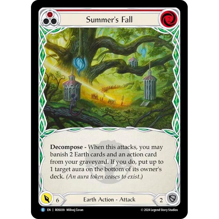 Image for Summer's Fall (Red) (ROS039) (ROS) - Flesh and Blood TCG