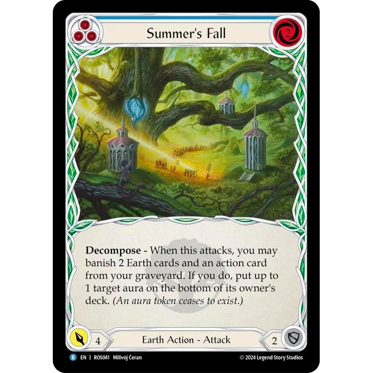 Image for Summer's Fall (Blue) (ROS041) (ROS) - Flesh and Blood TCG