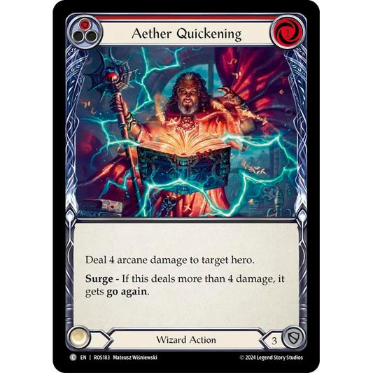Image for Aether Quickening (Red) (ROS183) (ROS) - Flesh and Blood TCG