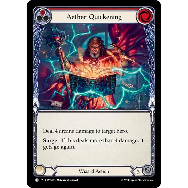 Image for Aether Quickening (Red) (ROS183) (ROS) - Flesh and Blood TCG