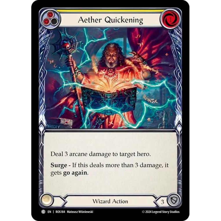 Image for Aether Quickening (Yellow) (ROS184) (ROS) - Flesh and Blood TCG