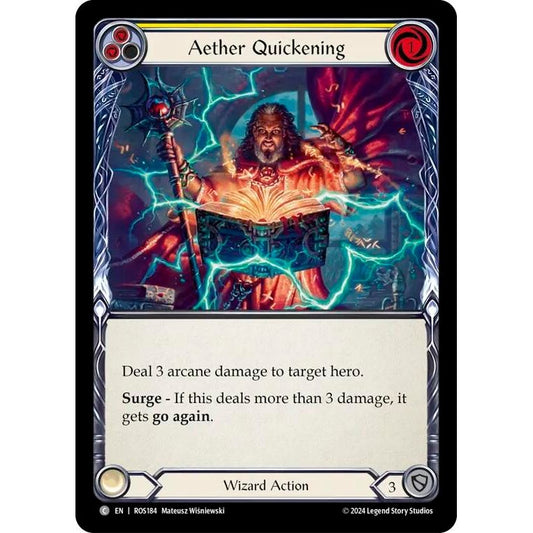 Image for Aether Quickening (Yellow) (ROS184) (ROS) - Flesh and Blood TCG