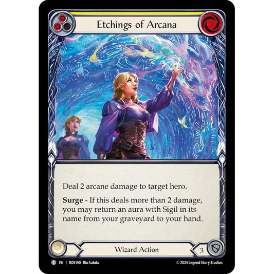 Image for Etchings of Arcana (Yellow) (ROS190) (ROS) - Flesh and Blood TCG