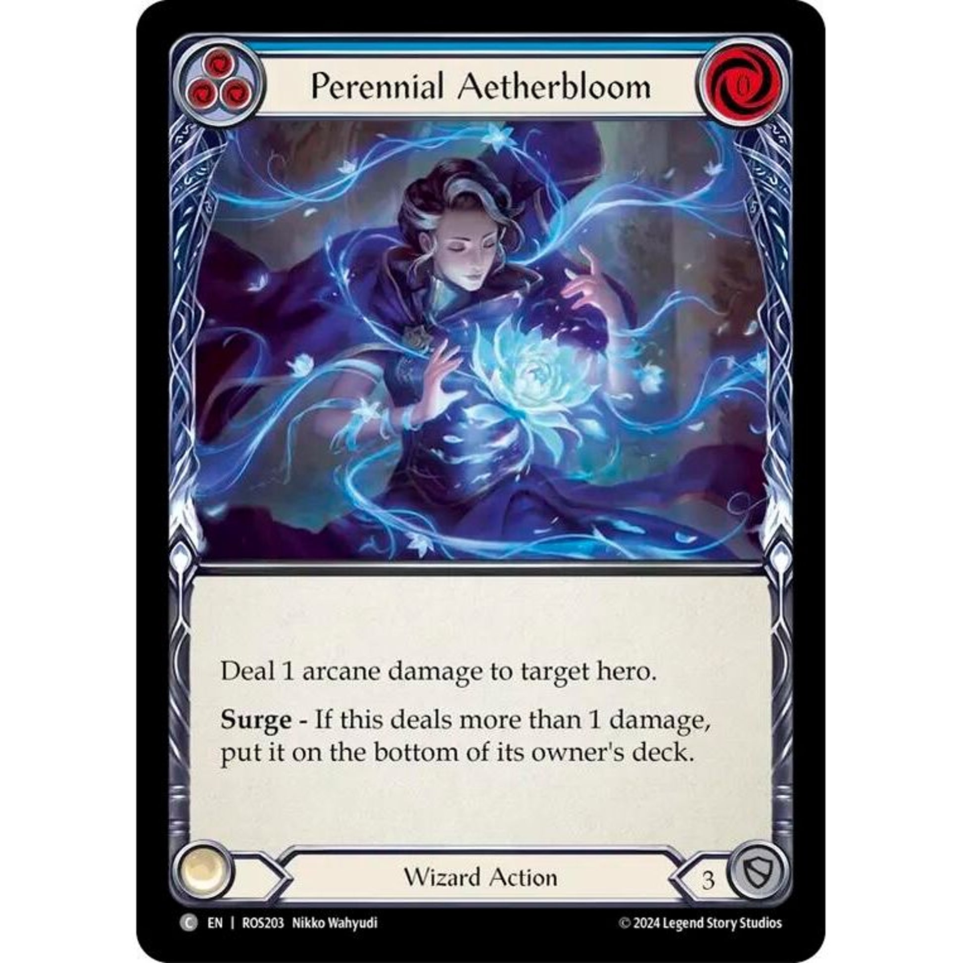 Image for Perennial Aetherbloom (Blue) (ROS203) (ROS) - Flesh and Blood TCG