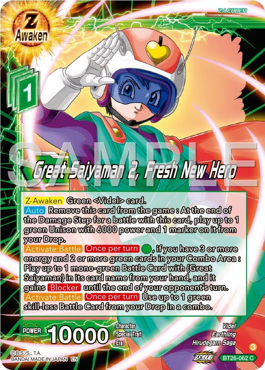 Image for Great Saiyaman 2, Fresh New Hero (BT26-062) (BT26) - Dragon Ball Super: Masters