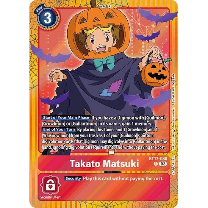 Image for Takato Matsuki (Halloween Event 2024) (BT17-080 R) (BT17) - Digimon Card Game