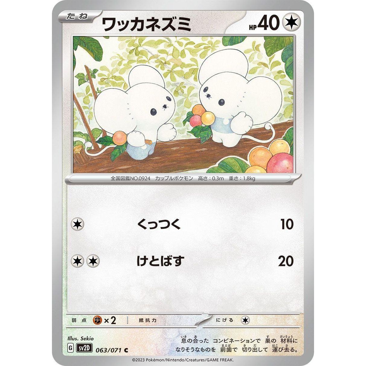 Image for Tandemaus (063/071) (SV2D) - Pokemon Japan