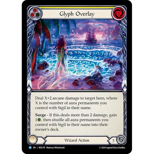 Image for Glyph Overlay (Yellow) (ROS174) (ROS) - Flesh and Blood TCG