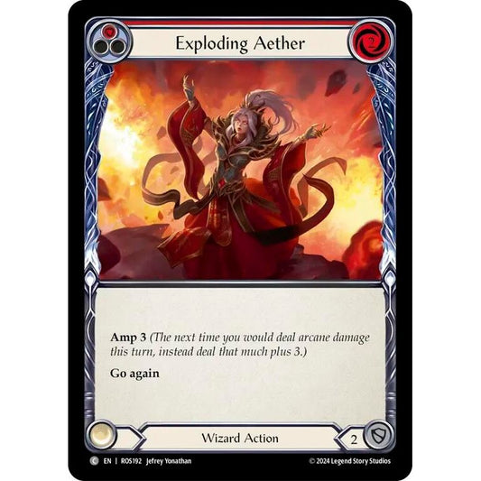 Image for Exploding Aether (Red) (ROS192) (ROS) - Flesh and Blood TCG