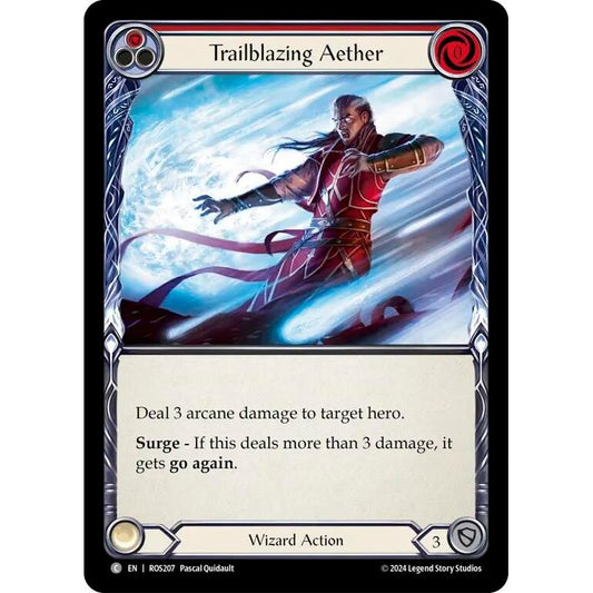 Image for Trailblazing Aether (Red) (ROS207) (ROS) - Flesh and Blood TCG