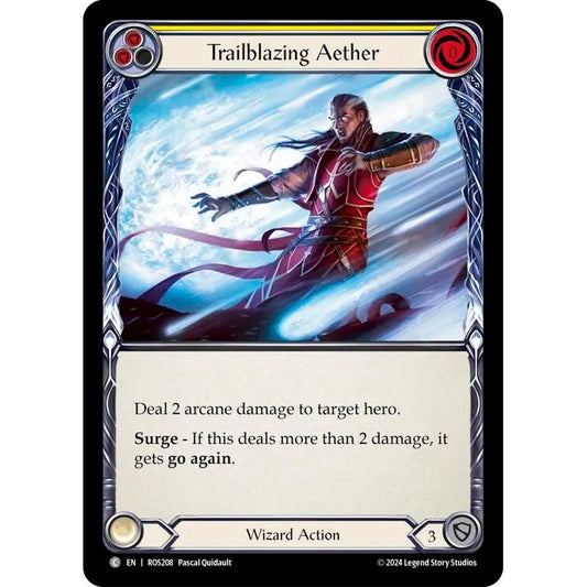 Image for Trailblazing Aether (Yellow) (ROS208) (ROS) - Flesh and Blood TCG