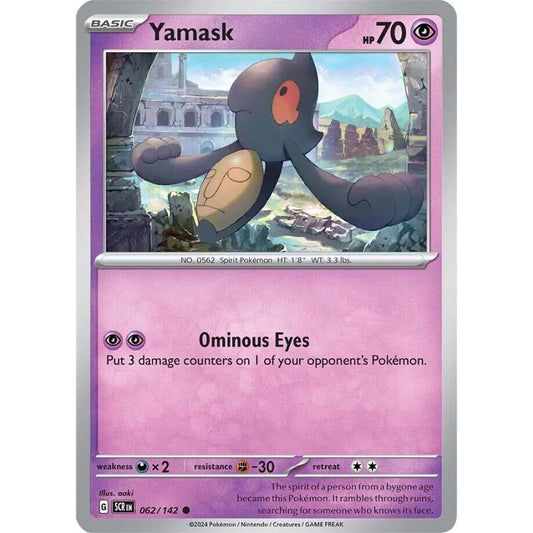 Image for Yamask (062/142) (SCR) - Pokemon